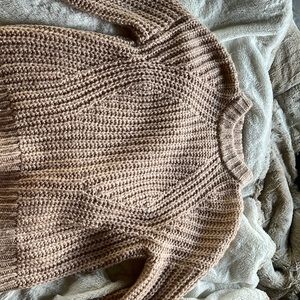 Tan Universal Thread Sweater- Size Extra Small but can fit up to a small